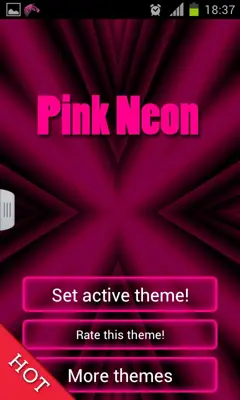 Pink Neon Keyboard GO android App screenshot 6